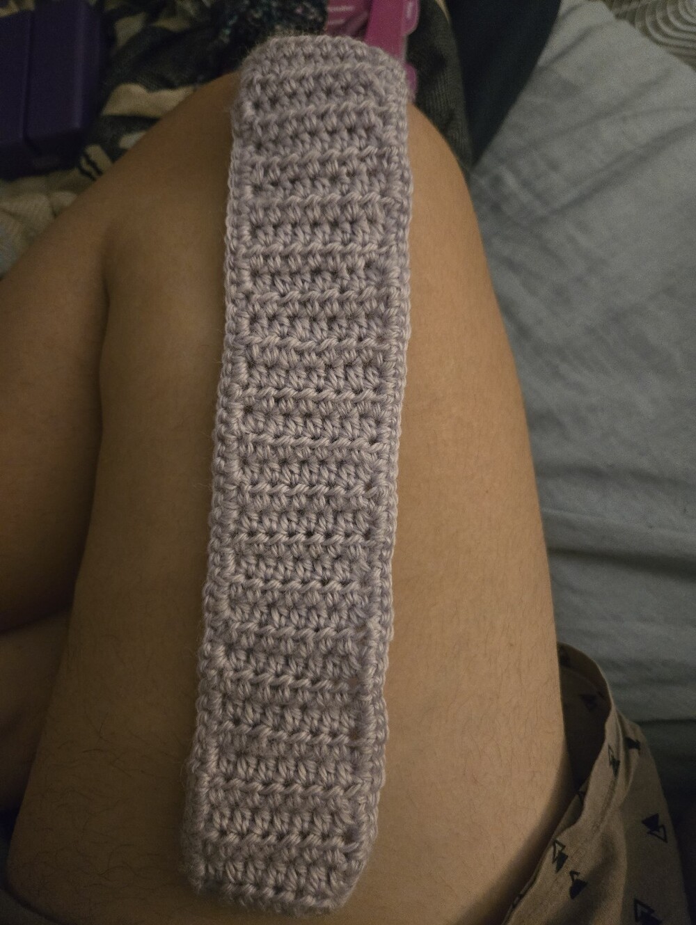 Lilac Colour Crochet Bookmark